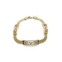 Tri-Color Paired Elephant Bismark Bracelet (14K).