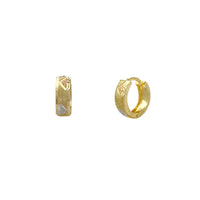 Tri-Color Zig Zag Diamond Cuts Huggie Earrings (14K) Popular Jewelry New York