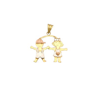 Tri-Tone Boy & Girl Pendant (14K) Popular Jewelry New York