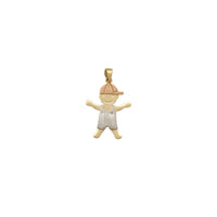 Tri-Tone Brushed Finish Little Boy Pendant (14K) Popular Jewelry New York