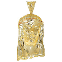 Tri-Tone CZ Jesus Head Pendant (14K) Popular Jewelry New York