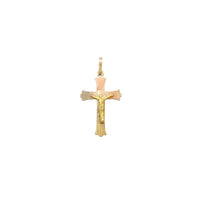 Tri-Tone Diamond Cuts Crucifix Pendant (14K) Popular Jewelry New York