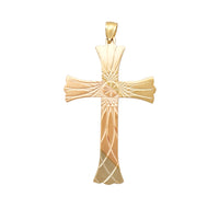 Tri-Tone Regal Diamond Cuts Cross Pendant (14K) Popular Jewelry New York
