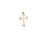 Tri-Color Butterfly Crucifixion Pendant (14K)