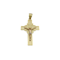 Tri-Tone Crucifix Pendant (14K) Popular Jewelry New York