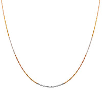 Tri-Tone Lightweight Singapore Chain (14K)