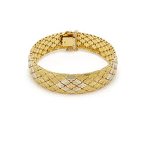 Tri-Tone Soft Bangle Bracelet (14K)