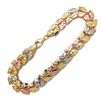 Tricolor Butterfly Fancy Bracelet (14K) Popular Jewelry New York