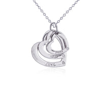 Triple Heart Necklace (Silver)