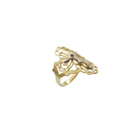 Two-Tone Crucifix Ring (14K)