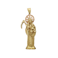 Two-Tone Diamond Cuts Santa Muerte Pendant (14K) Popular Jewelry New York