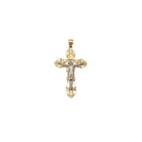 Two-Tone Fancy Crucifix Pendant (14K)