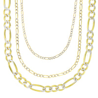 Two-Tone Lightweight Figaro Chain (14K)