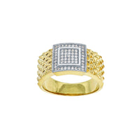 Two-Tone Pave Men's Ring (14K) Popular Jewelry New York
