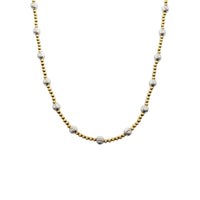 Two-Tone Sequenced Beads Necklace (14K)