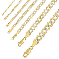 Two-Tone Solid Italian Cuban Bracelet (14K) Popular Jewelry New York