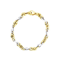 Two-Tone Rolo Twist Bracelet (14K)