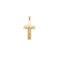 Two-Tone Vintage Patterns Crucifix Pendant (14K) Popular Jewelry New York