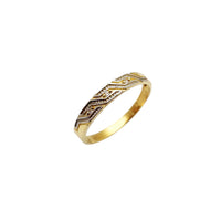 Two-Tone Vintage Style Band (14K) Popular Jewelry New York