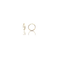 Two-Tone Diamond Cuts Hoop Earrings (14K)
