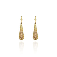 Two-Tone Virgin Mary Drop Earrings (14K) New York Popular Jewelry
