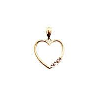 Two Tone Heart Pendant (14K)