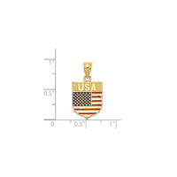 Enamel U.S.A Pendant (14K)