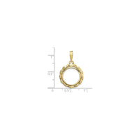 Bamboo Coin Bezel Pendant (14K) scale - Popular Jewelry - New York