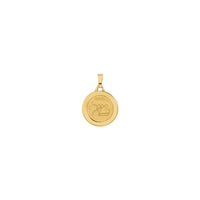 Round Mazel Good Luck Medal (14K) front - Popular Jewelry - New York