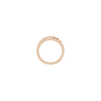 Braided Ring rose (14K) setting - Popular Jewelry - New York