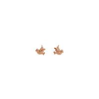 Dove Stud Earrings rose (14K) front - Popular Jewelry - New York