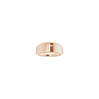 Pierced Cross Ring rose (14K) front - Popular Jewelry - New York