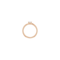 Princess Cut Diamond Stackable Solitaire Ring rose (14K) setting - Popular Jewelry - New York