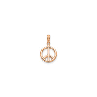 Rose Peace Symbol Pendant (14K) front - Popular Jewelry - New York