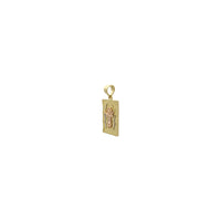 Divine Child Framed Rectangular Pendant (14K) side - Popular Jewelry - New York