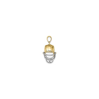 3-D American Football Helmet Pendant (14K) side - Popular Jewelry - New York