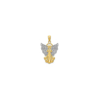 Filigree Praying Angel Pendant (14K) front - Popular Jewelry - New York