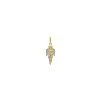 Praying Guardian Angel Pendant two-tone (14K) front - Popular Jewelry - New York