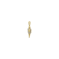 Praying Guardian Angel Pendant two-tone (14K) side - Popular Jewelry - New York