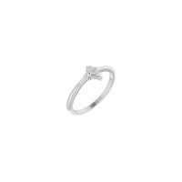 Bee Stackable Ring white (14K) diagonal - Popular Jewelry - New York
