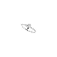 Bee Stackable Ring white (14K) diagonal 2 - Popular Jewelry - New York