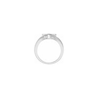 Passion Cross Beaded Ring white (14K) setting - Popular Jewelry - New York