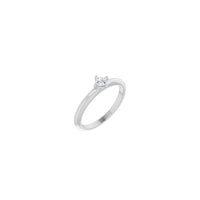 Princess Cut Diamond Stackable Solitaire Ring white (14K) main - Popular Jewelry - New York