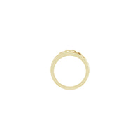 Braided Ring yellow (14K) setting - Popular Jewelry - New York