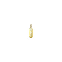 Dual Finish Razor Blade Pendant (14K) front - Popular Jewelry - New York