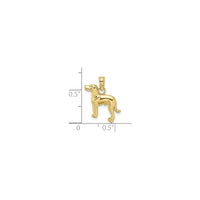 Greyhound Dog Pendant (14K) scale - Popular Jewelry - New York