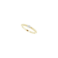 Marquise Diamond Stackable Solitaire Ring yellow (14K) diagonal 2 - Popular Jewelry - New York