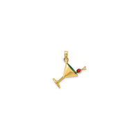 Martini Cocktail Pendant (14K) front - Popular Jewelry - New York