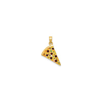 Pizza Slice Pendant (14K) front - Popular Jewelry - New York