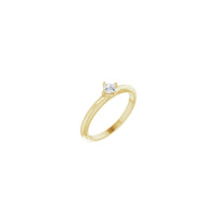 Princess Cut Diamond Stackable Solitaire Ring yellow (14K) main - Popular Jewelry - New York